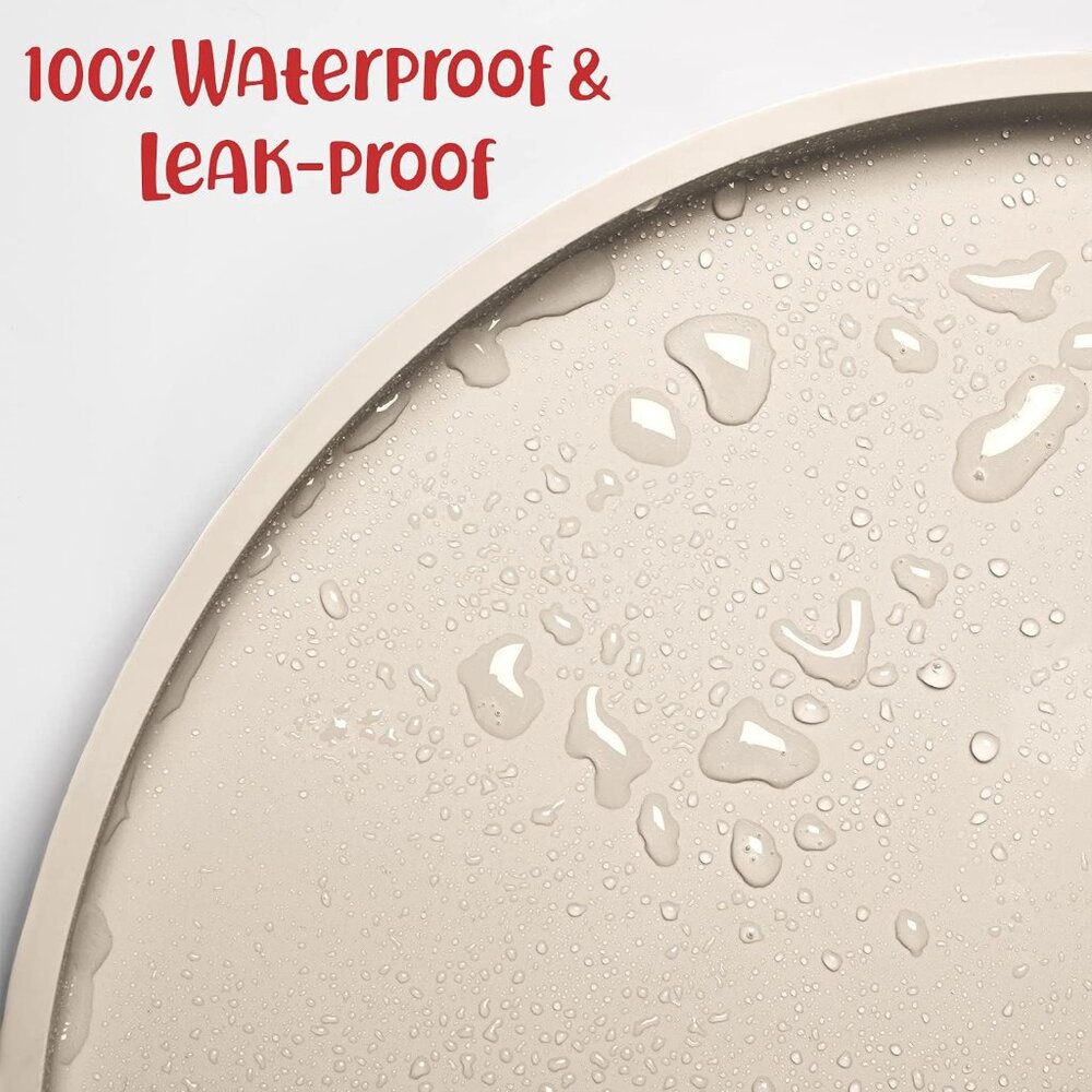Dog Food Mat - Waterproof Dog Bowl Mat, Silicone Pet Mat for Food and Water Bowl - Picture 4 of 9